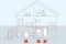 The figure shows a house with Viessmann water/water heat pump, water heater and buffer cylinder
